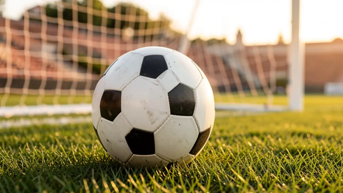 Imagen genérica de un balón de fútbol en un campo.