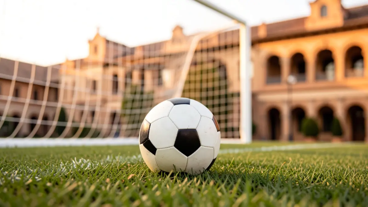 Imagen genérica de un balón de fútbol sobre césped en un estadio.