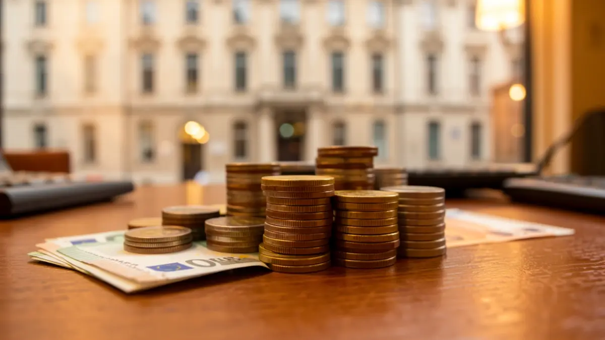 Generic image of money and a bank.