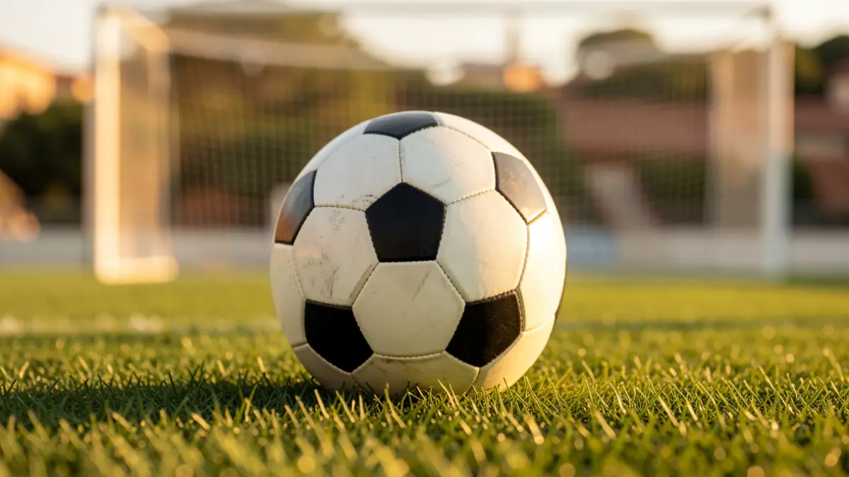 Imagen genérica de un balón de fútbol sobre el césped de un estadio.