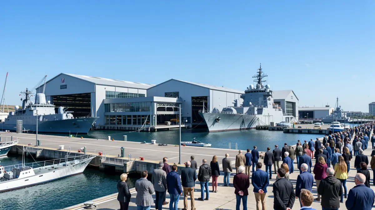 Generic image of a modern naval base with advanced infrastructure.