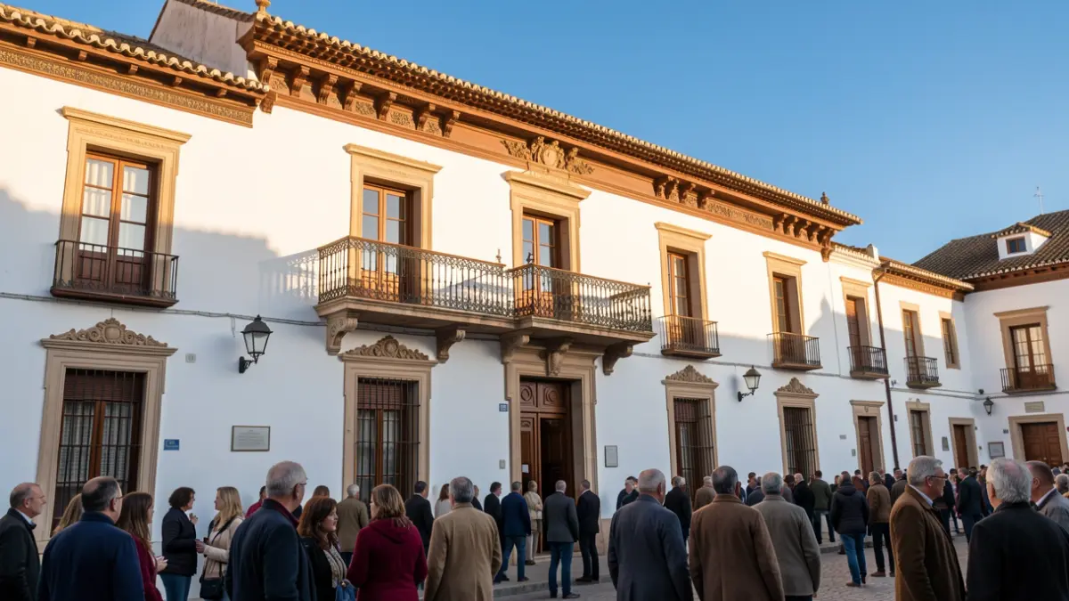Generic image of the facade of an Andalusian town hall.