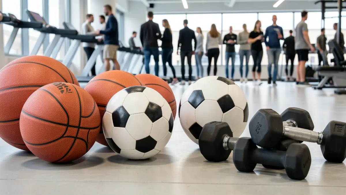 Generic image of various sports equipment.