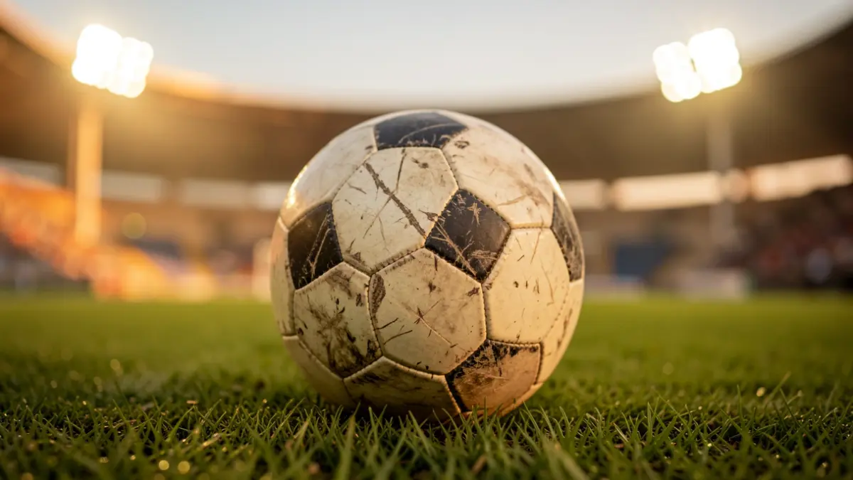 Imagen genérica de un balón de fútbol sobre el césped de un estadio.