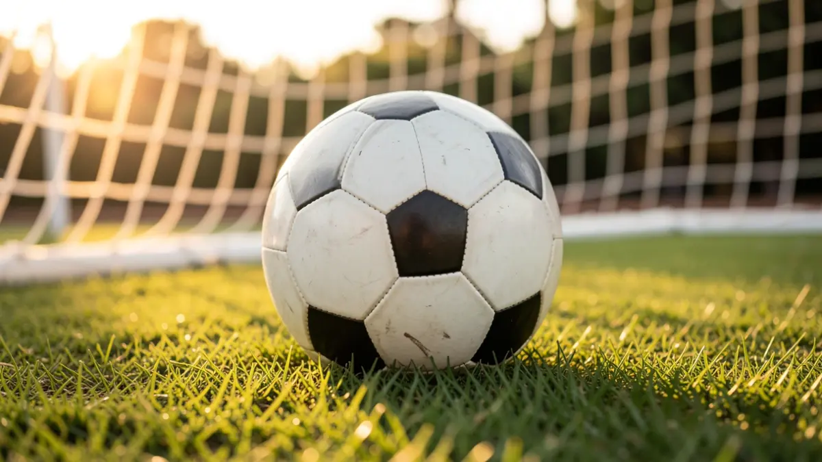 Generic image of a soccer ball on grass.