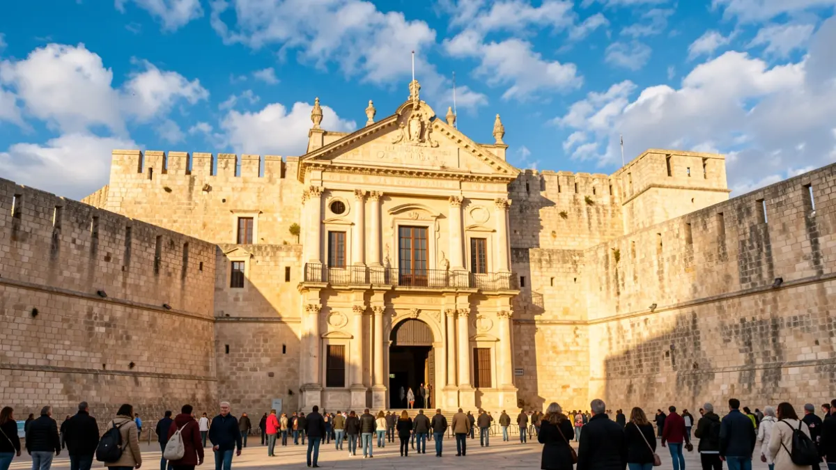 Fachada del Baluarte de la Candelaria en Cádiz.
