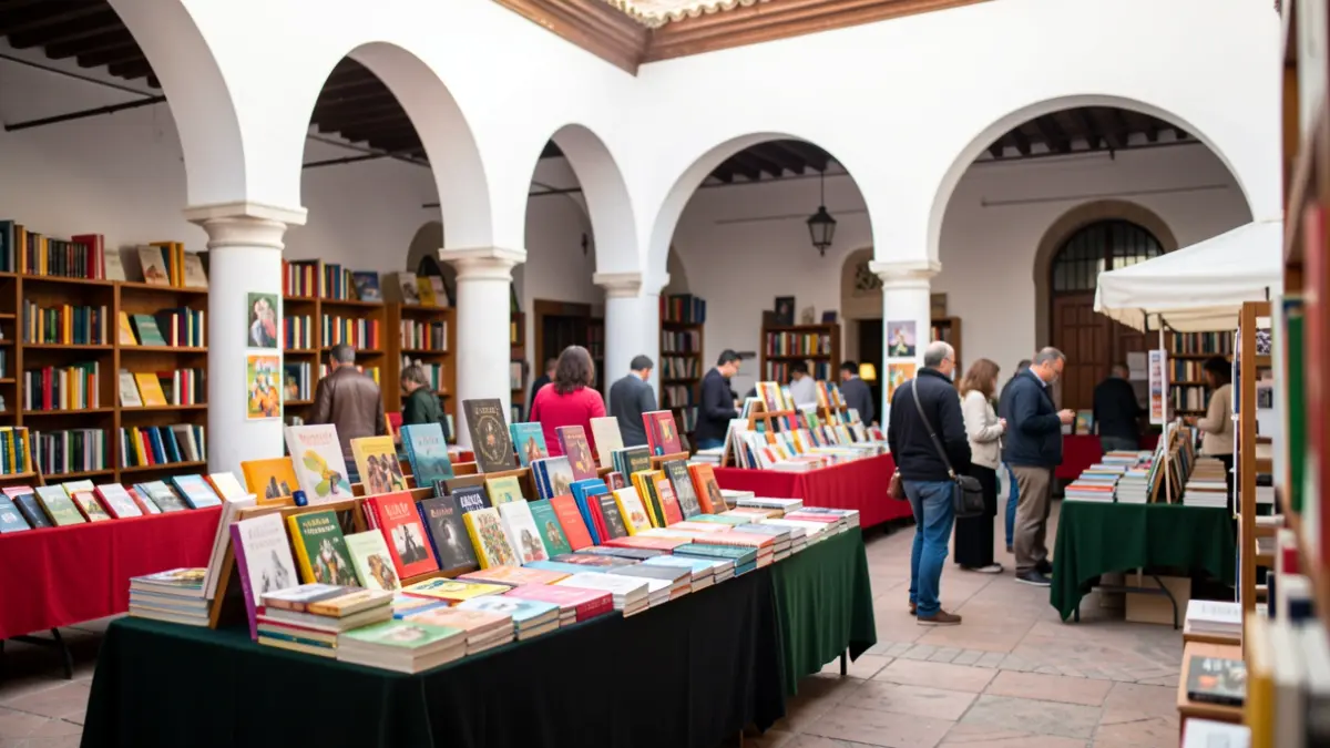 Image of the Cádiz Book Fair at the Baluarte de la Candelaria.