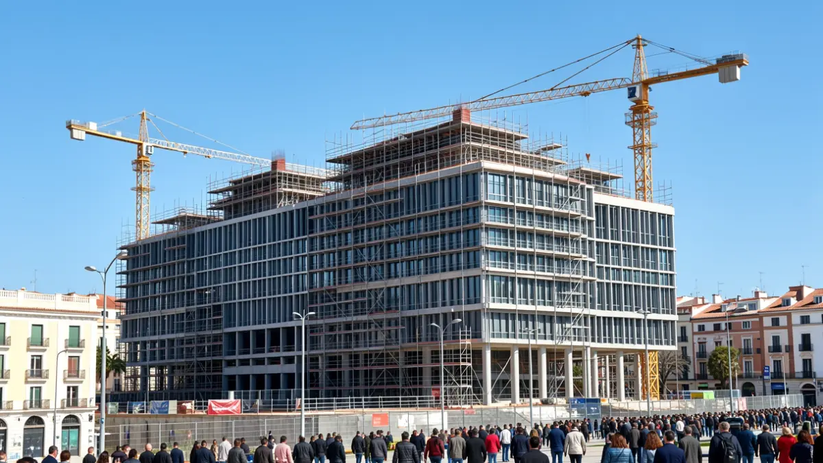 Construction site of the City of Justice in Cádiz.