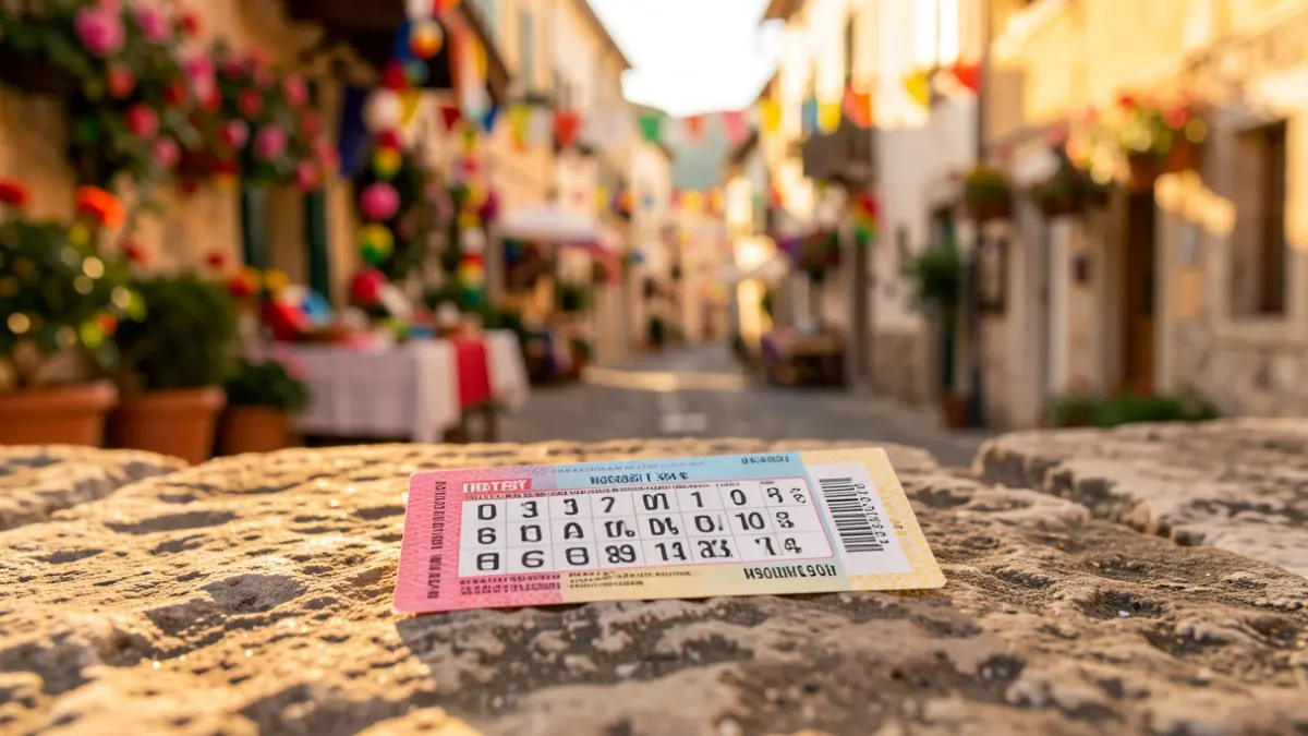 Generic image of a lottery ticket in a sunny setting.