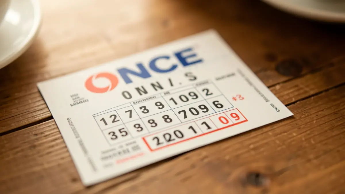 Image of a winning ONCE lottery ticket.
