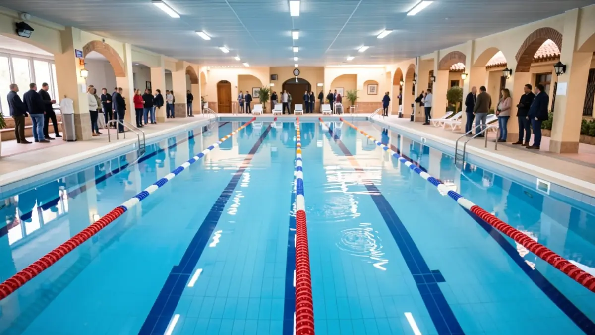 Imagen genérica de una piscina municipal cubierta en Andalucía.
