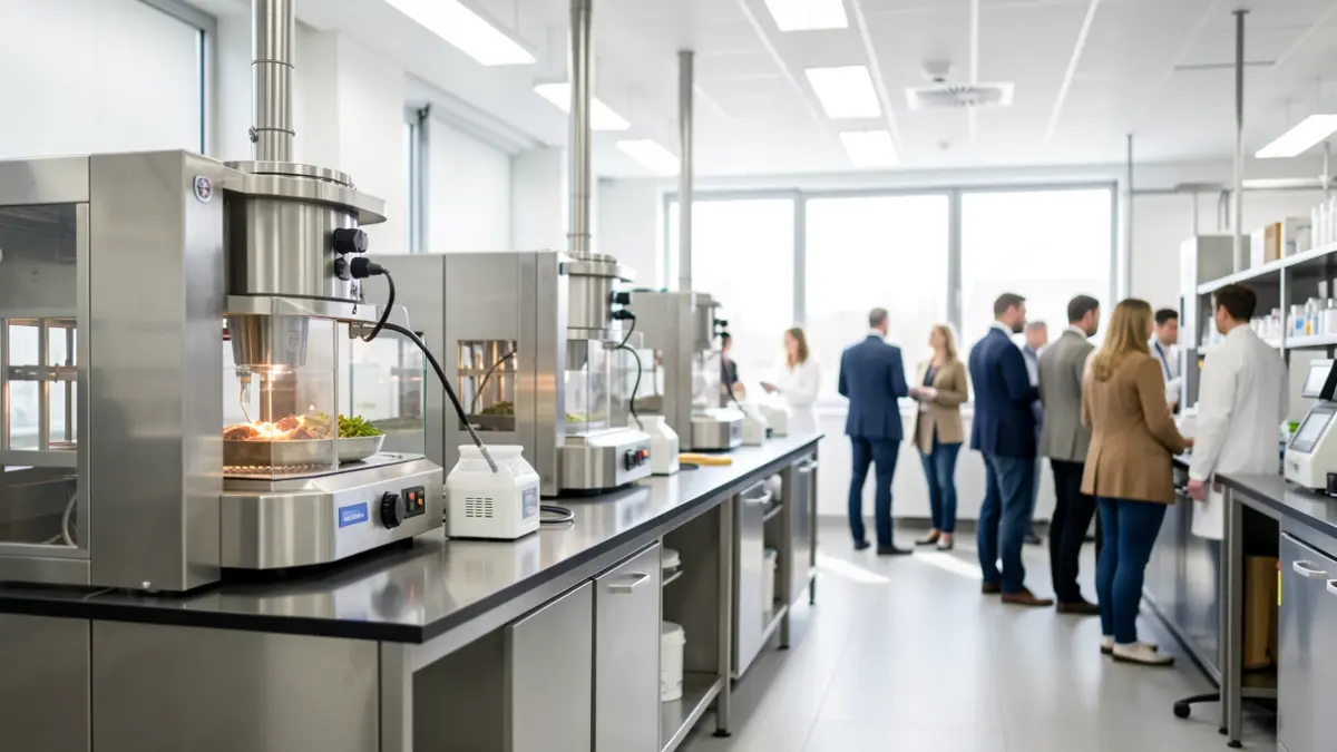 Generic image of a food technology laboratory with industrial equipment.