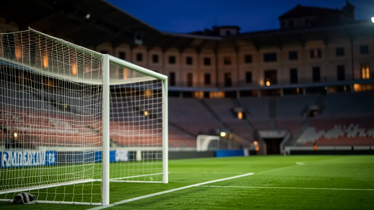 Imagen genérica de un estadio de fútbol vacío antes de un partido.