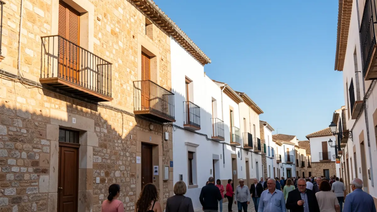 Generic image of the facade of a historic building in an Andalusian town.