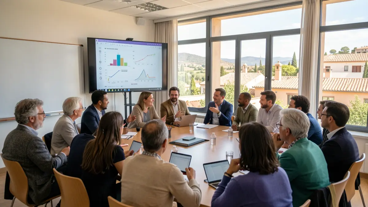 Image of researchers participating in a scientific training program at the University of Huelva.
