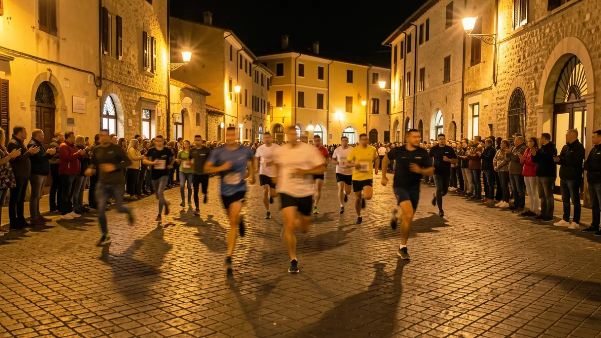Imagen genérica de una carrera nocturna urbana en Andalucía.