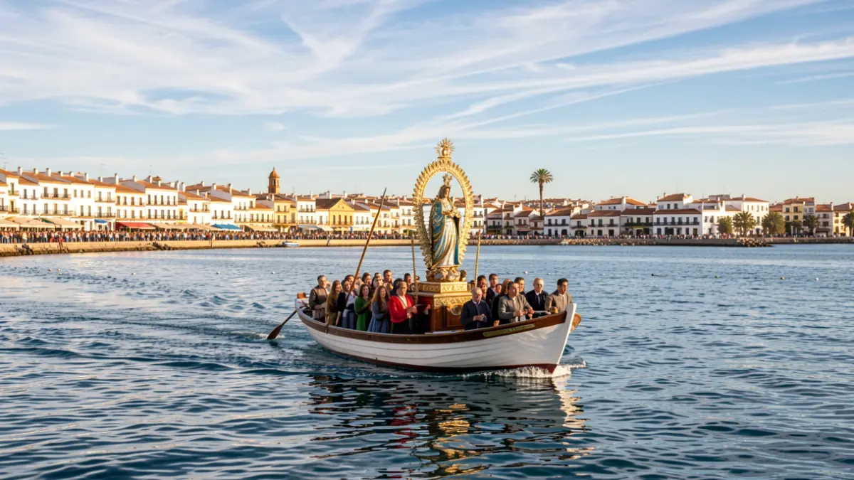 Maritime procession of the Virgen del Carmen in La Línea de la Concepción.