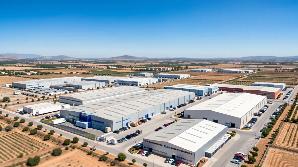 Imagen genérica de un polígono industrial en Andalucía.