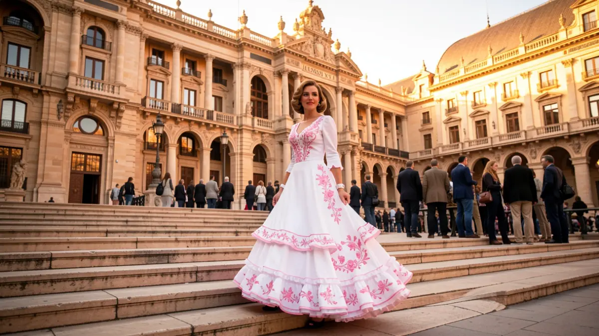 Recreación del icónico traje de flamenca de Grace Kelly en Sevilla.