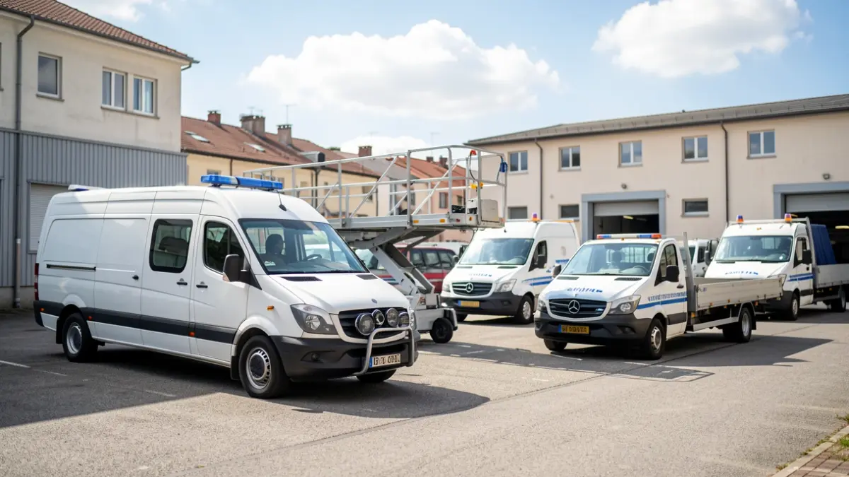 Image of the new municipal vehicles acquired by the Linares City Council for Urban Infrastructure.
