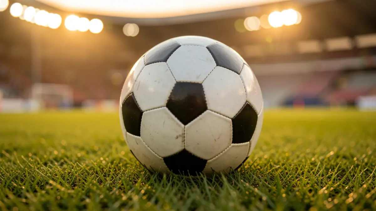Imagen genérica de un balón de fútbol sobre el césped.