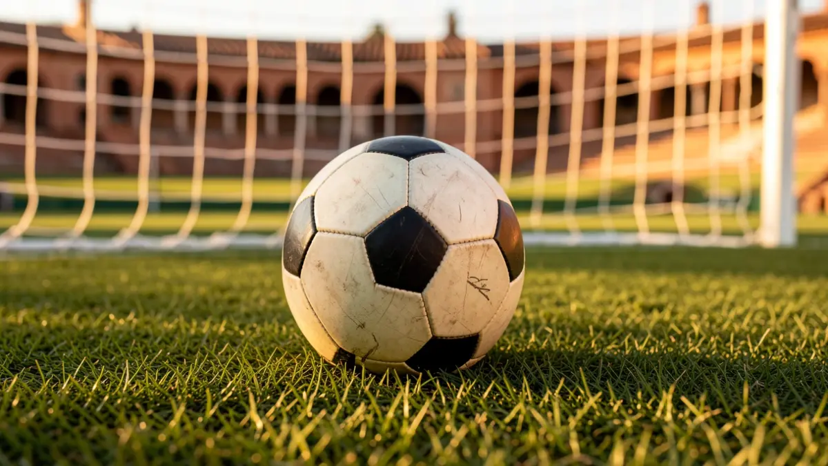 Imagen genérica de un balón de fútbol en un campo.