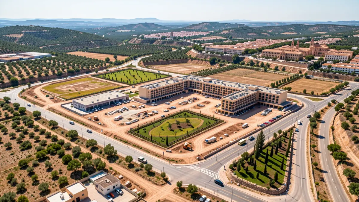 Vista aérea de la zona donde se construirá el nuevo hotel y zona comercial en Alhaurín de la Torre.