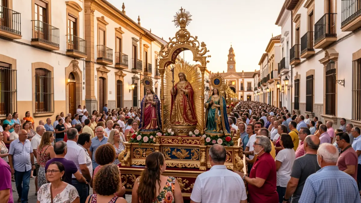 Procesión del Corpus Christi en el centro histórico de Málaga.
