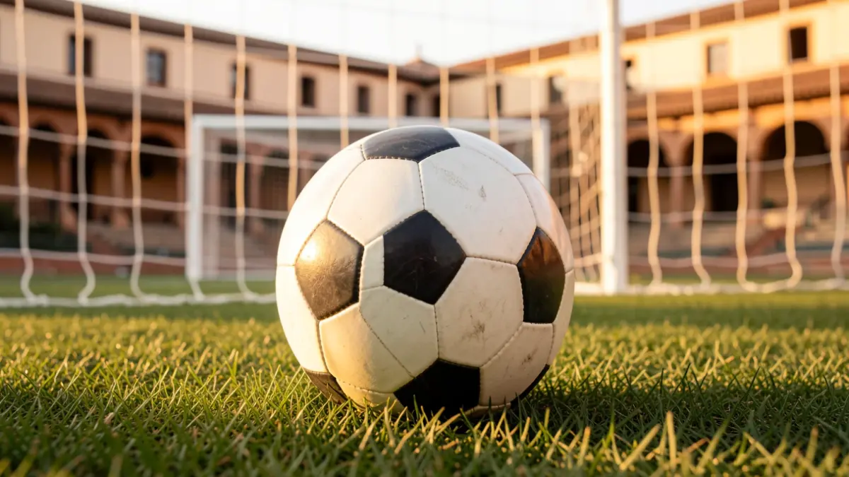 Imagen genérica de un balón de fútbol sobre el césped de un estadio.