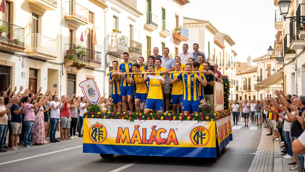 Imagen genérica de una celebración de ascenso deportivo en Málaga.