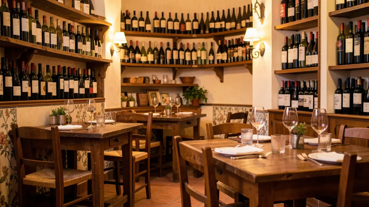Generic image of a cozy restaurant in Andalusia.