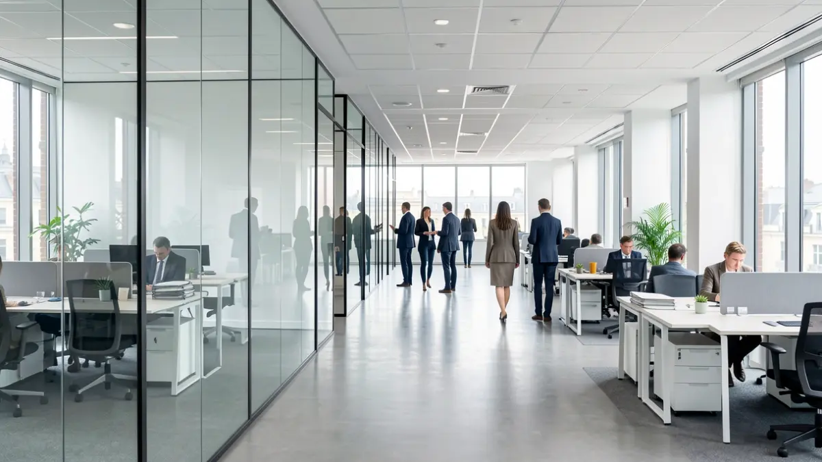 Generic image of a modern office interior with natural light.
