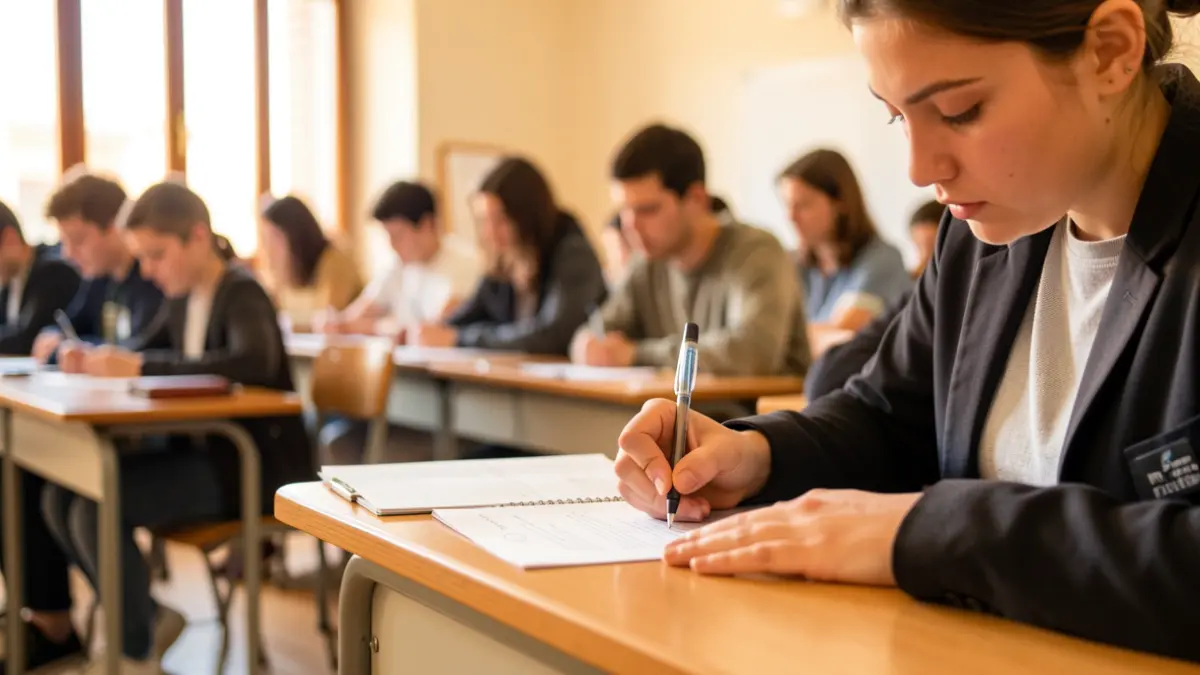 Generic image of students taking exams in Andalucía.