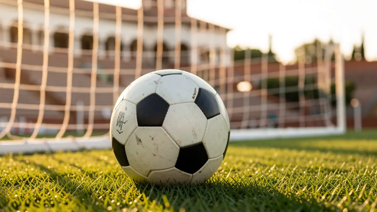 Imagen genérica de un balón de fútbol sobre el césped de un estadio.