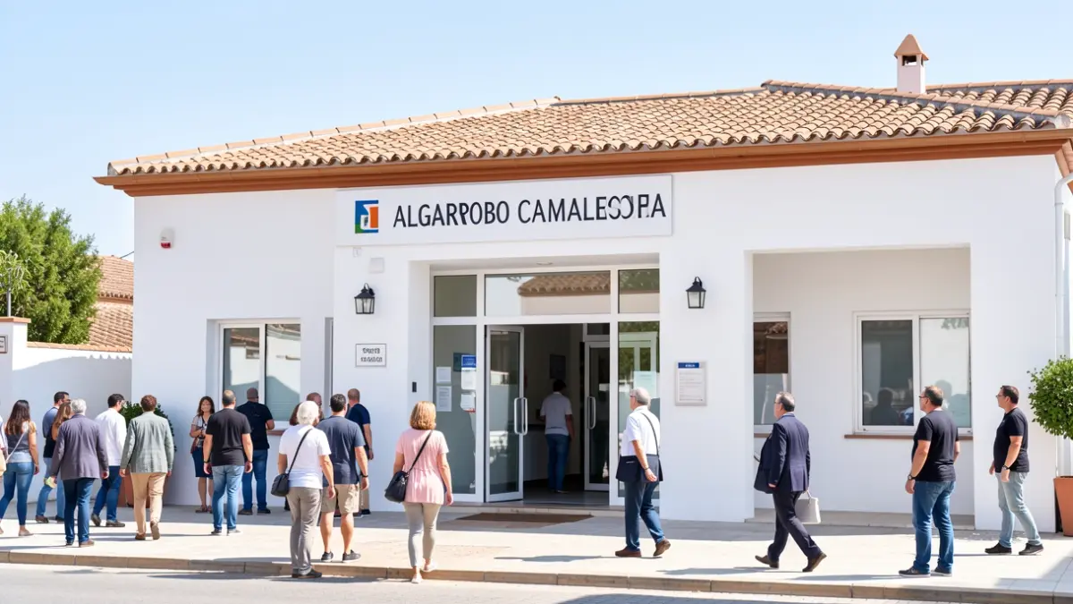 Facade of the new Social Services center in Algarrobo.