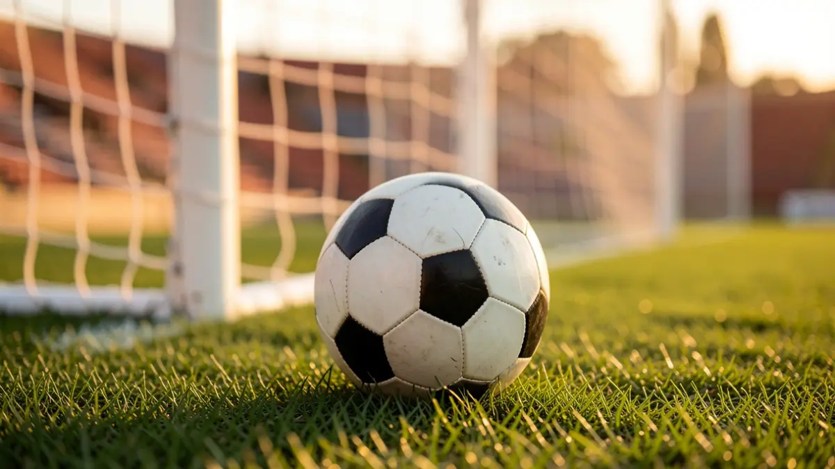 Generic image of a football on a pitch.