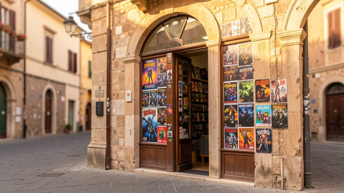 Imagen genérica de una tienda de cultura 'friki' en una plaza de Almería.