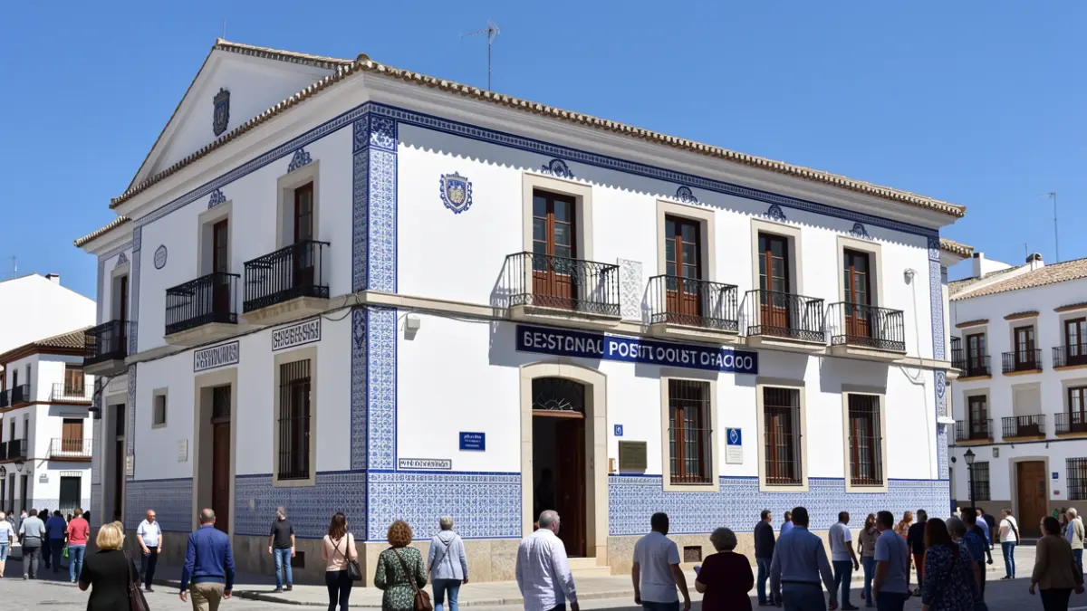 Facade of a Correos office in Rincón de la Victoria.