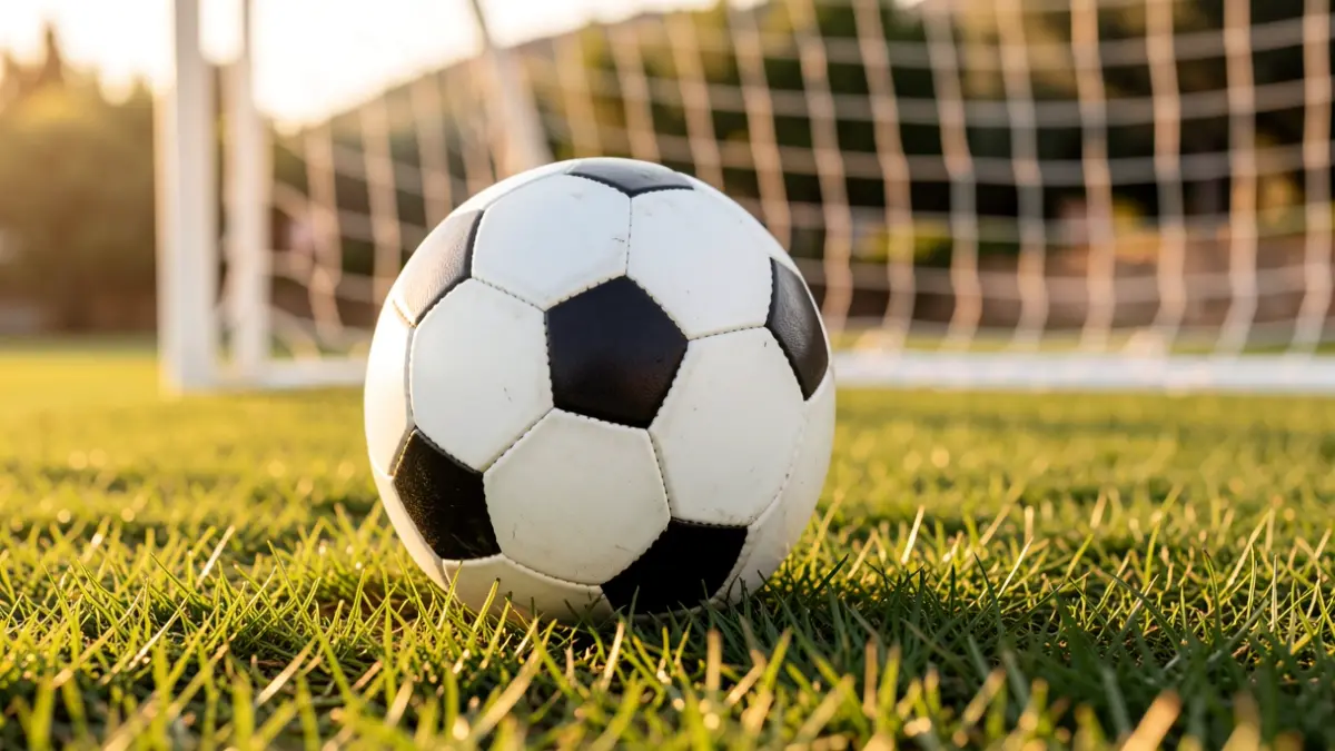 Imagen genérica de un balón de fútbol sobre el césped.