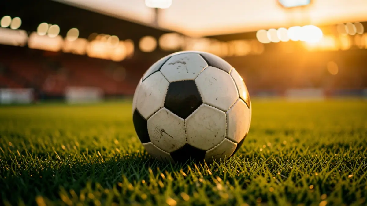 Imagen genérica de un balón de fútbol sobre el césped de un estadio.