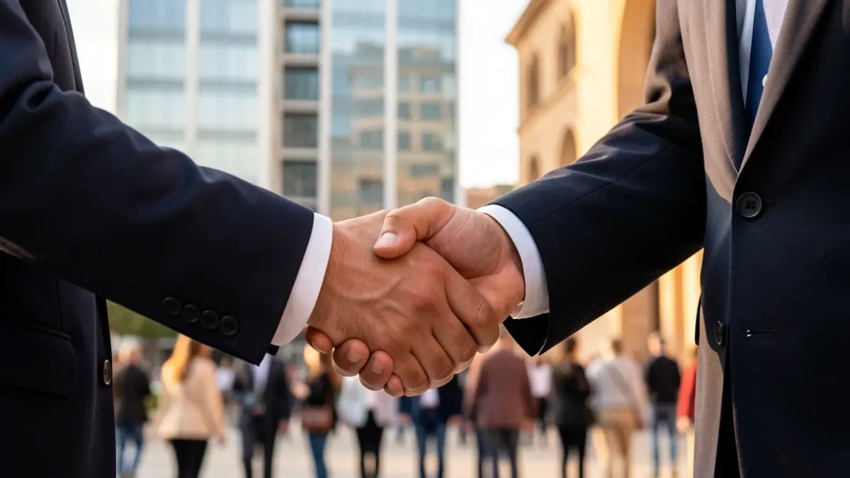 Generic image of a handshake between two business people.