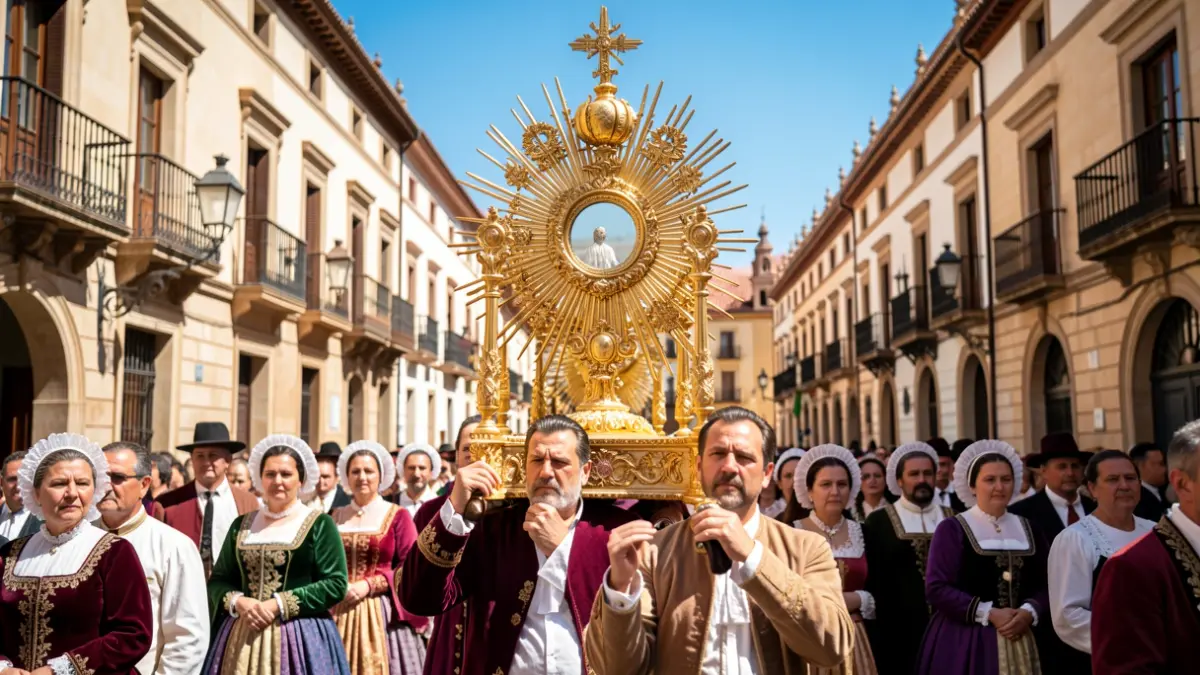 Corpus Christi procession in Sevilla featuring the Sacred Monstrance.