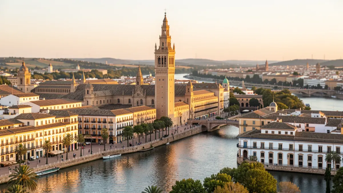 Panoramic view of Seville's historic center with the Giralda.