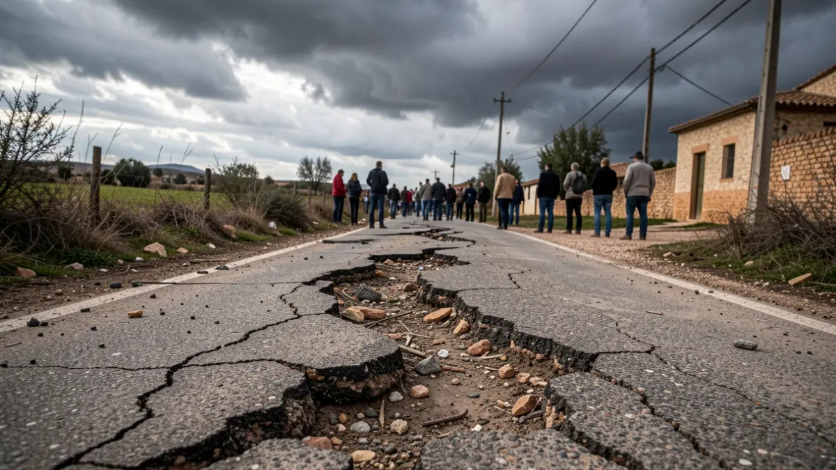 Imagen genérica de un camino rural dañado por una tormenta en Andalucía.