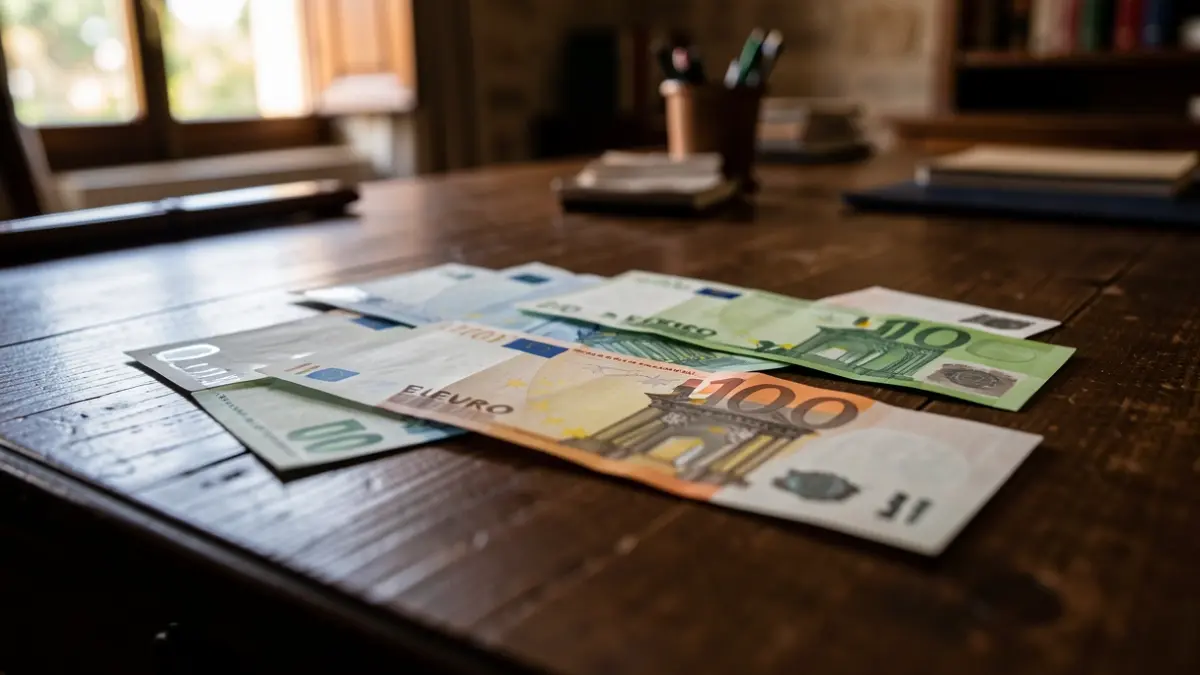 Imagen genérica de billetes de euro sobre una mesa.