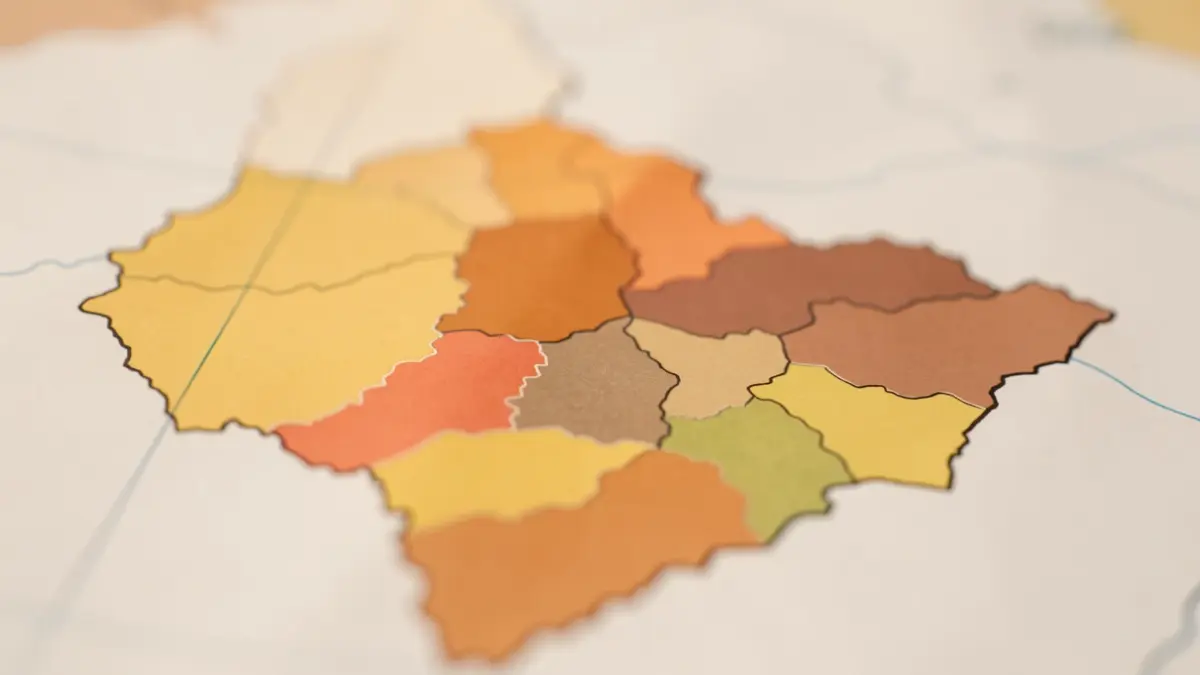 Map of the province of Jaén highlighting tourist areas.