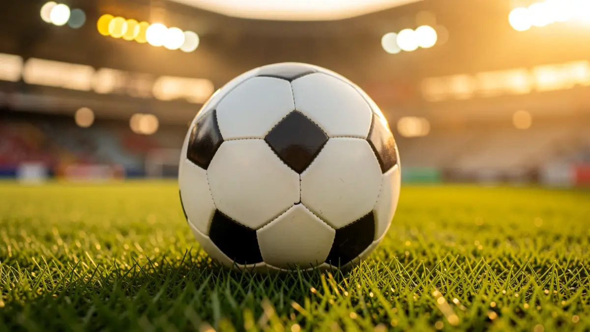 Imagen genérica de un balón de fútbol sobre el césped de un estadio.