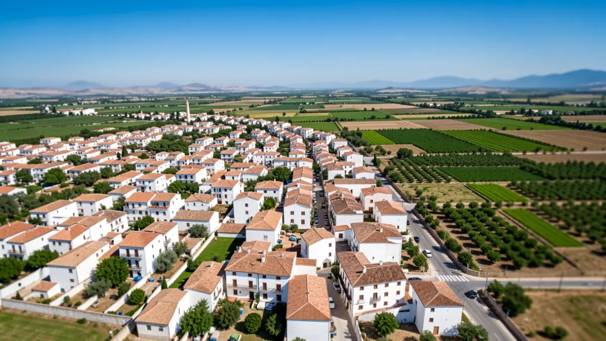 Generic aerial view of a growing coastal Andalusian municipality.
