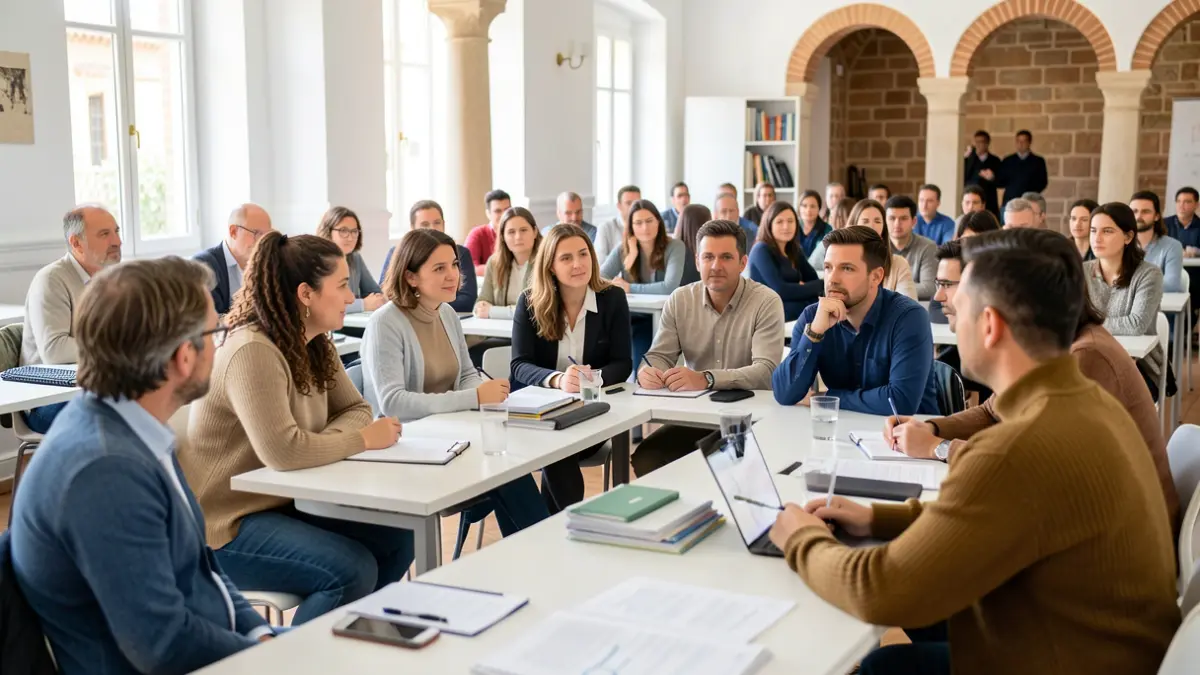 Generic image of a group of people in a vocational training program in Andalusia.