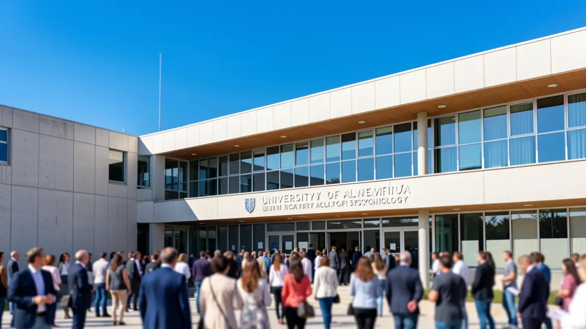 Facade of the University of Almería's Faculty of Psychology building.